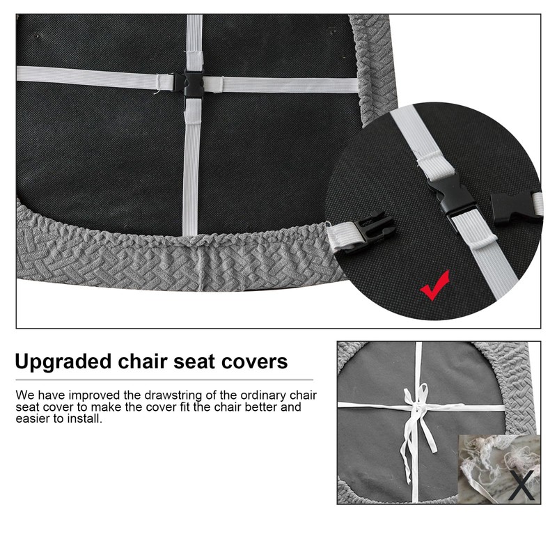 Genina Waterproof Seat Covers for Dining Room Chairs, Kitchen Chair