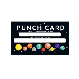Punch Card - Incentive Loyalty Reward Cards - Business Card Size 3.5 x 2 Inches - Classroom Household Chores Behavior Incentive (50pk, Galaxy) (galaxy, 50pk)