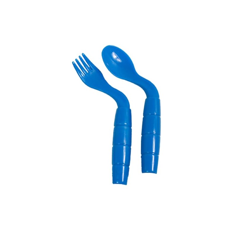 EasieEaters Curved Utensils for Right-Handed Users – 1 Spoon &