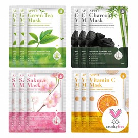 Somnr 12 PCS Sheet Face Mask Set, Natural Plant Extracts, Hydrating, Brightening, Anti-aging, Brightening, Moisturizing Sheet Masks Multipack, Daily Care Face Masks Skincare for All Skin Types