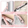 KZKR Floor Scrub Brush With Squeegee, Grout Brush With Telescopic