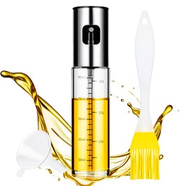 Hstcwin Ölsprüher für Speiseöl, Öl Sprühflasche Glas, 100ml Ölspray zum Kochen, Olivenölsprüher für Salat, Grillen, Backen in der Küche, aus Legierter