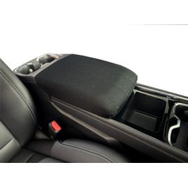 Car Console Covers Plus Made in USA Designed for GMC Acadia 2024-2026 Neoprene Auto Armrest Center Console Cover Protector Black