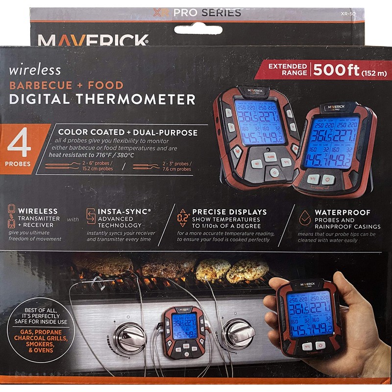 Maverick PRO-Series XR-50 Extended (500FT Range, 4 Probe) Digital Remote