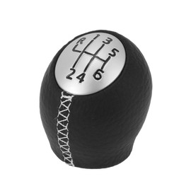 TUCKBOLD 6 Speed Manual Gear Shift Knob for Renault Laguna No.328650005R | Automotive Gearbox Stick Shifter Lever Knob Black White Plastic Faux Leather 1 Pc