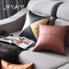 JOYAIYI Luxury Throw Pillow Cover Nordic 22x22 Leather Texture PU