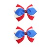 4th of July Hair Bow Clips - 2 Pcs Red