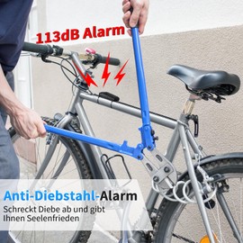 ZEXMTE 113dB Loud Bike Alarm Security Anti Theft Vibration Alarm Waterproof Bicycle Motorcycle Alarm Mobility Scooter Motorbike Alarm with Remote, 2 Pack