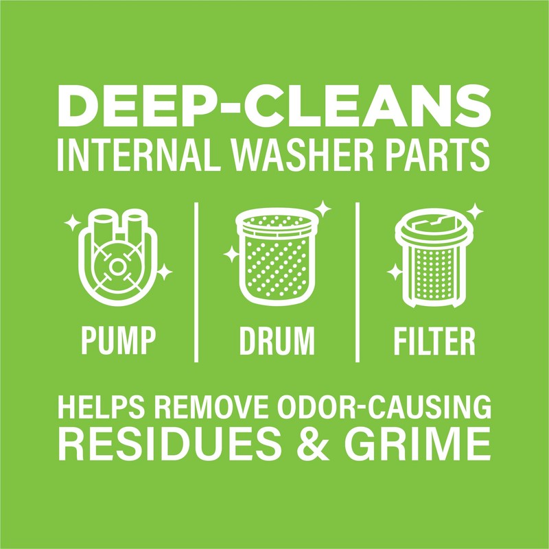 Affresh Washing Machine Cleaner, Helps Power Away Odor Causing Bacteria