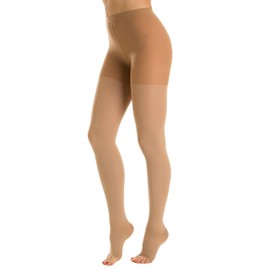 Relaxsan M2080A (Beige, Gr.5) Medizinische Kompressionsstrümpfe aus Baumwolle Klasse 2 - K2 offene Zehe