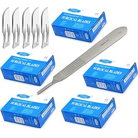 AAProTools 500 Scalpel Blades #10 for Surgi, Dermaplaning, Veterinary, Taxidermy, Arts & Crafts, More - Includes One Handle #3