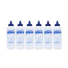 Nanoskin 6-Pack 16 Oz. Squeeze Bottle with Twist Top Dispensing Cap for Auto Detailing, Household Cleaning, Car Care, Applying Wax & Polish, Liquid Storage | Durable, Clear, Easy to Use, Leak-Proof