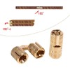 4pcs Copper Concealed Barrel Hinges, 10/12/14/16mm Heavy Duty Hinge Set,