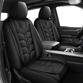 TTX LIGHTING Seat Covers Fit for Dodge RAM : 2002-2024 2025 Compatible with RAM 1500 2500 3500 Crew Quad Regular Cab Full Set Truck Pickup Car Seat Covers(5 Seats, Blackline, Curved Bench)