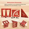 NS Juvyig 3D Multi Angle Measuring Ruler,Woodworking Square Tool Marking