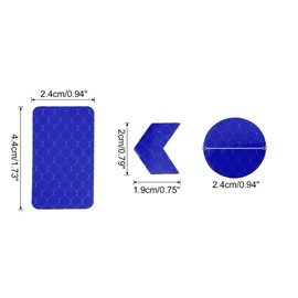 X AUTOHAUX 24pcs Blue Reflective Stickers Tape Waterproof Decals for Car