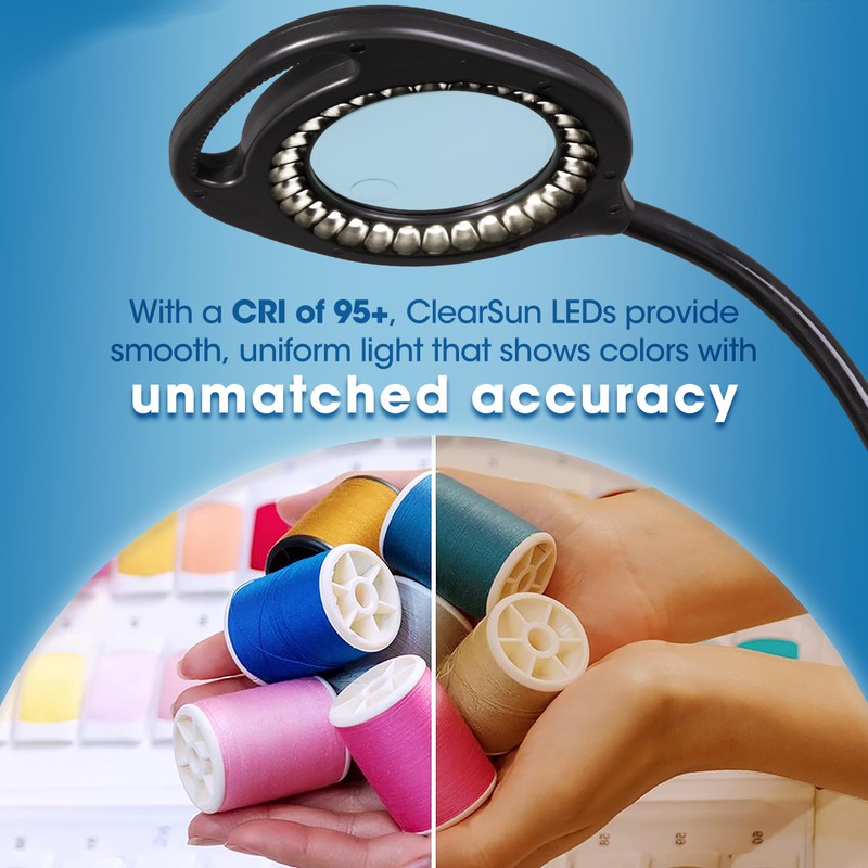 OttLite 2-in-1 ClearSun LED Magnifier Light Floor and Table Lamp