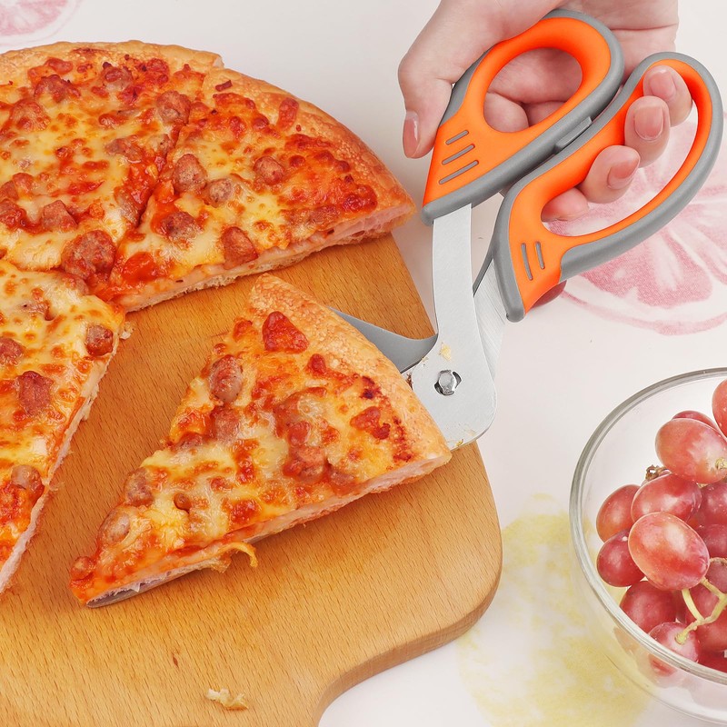 Vutyvve Pizza Scissors, Multi-Functional Kitchen Shears with Detachable Pizza Peel,