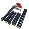 Indexable Lathe Turning Tool,1/2'' Shank 7 Pieces Carbide Turning Tool
