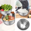 ADERTOS Mixing Bowls 2.5/1.8/1.2/0.7 L Stainless Steel Bowls Kitchen Bowl