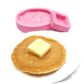 Pancake and butter silicone mold Realistic pancake Soap Candle Mold for Wax Mold for Resin NC044-5