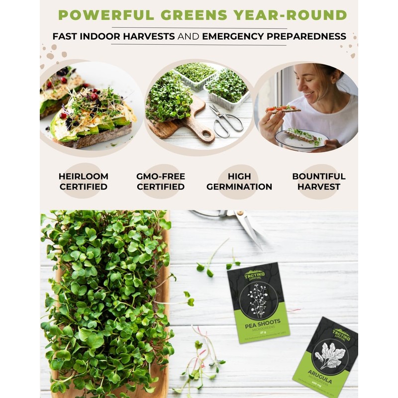 15 Tactiko Rapid Growth Microgreens & Vegetable Seed Kit –
