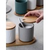 OnePine Set of 2 Ceramic Spice Jars Sugar Bowl Ceramic