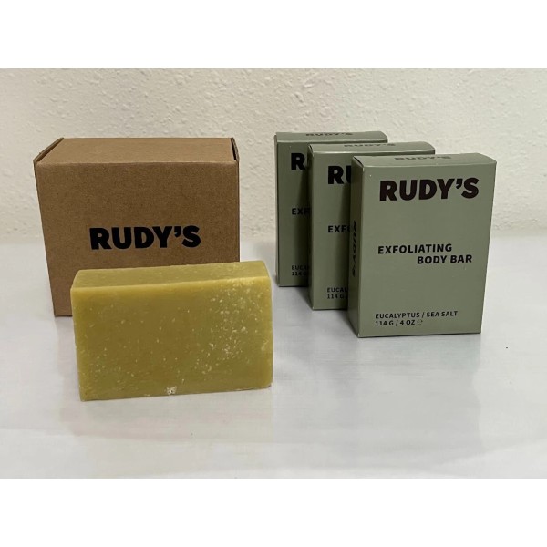 Rudy's Barbershop 3 x - Rudy's Bar Soap Exfoliating Body