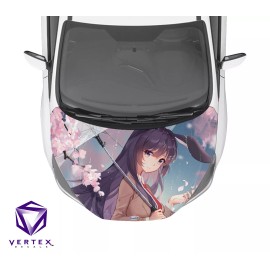 Bunny Girl Senpai Anime Hood Wrap Weatherproof Vinyl Decal 50"X60" -K