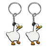 2 Pieces White Goose Keychains, Cute Cartoon Keychains, Creative Pendant
