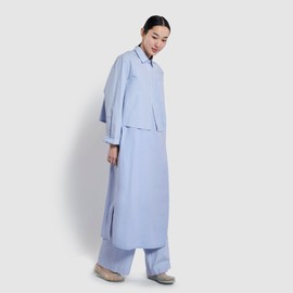 JAJU [JAJU] Light Linen Blended Bustier Dress_Sky Blue