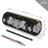 FREEHOTU Canvas Simple Moon Moth Pattern Makeup Bag Cosmetic Holder