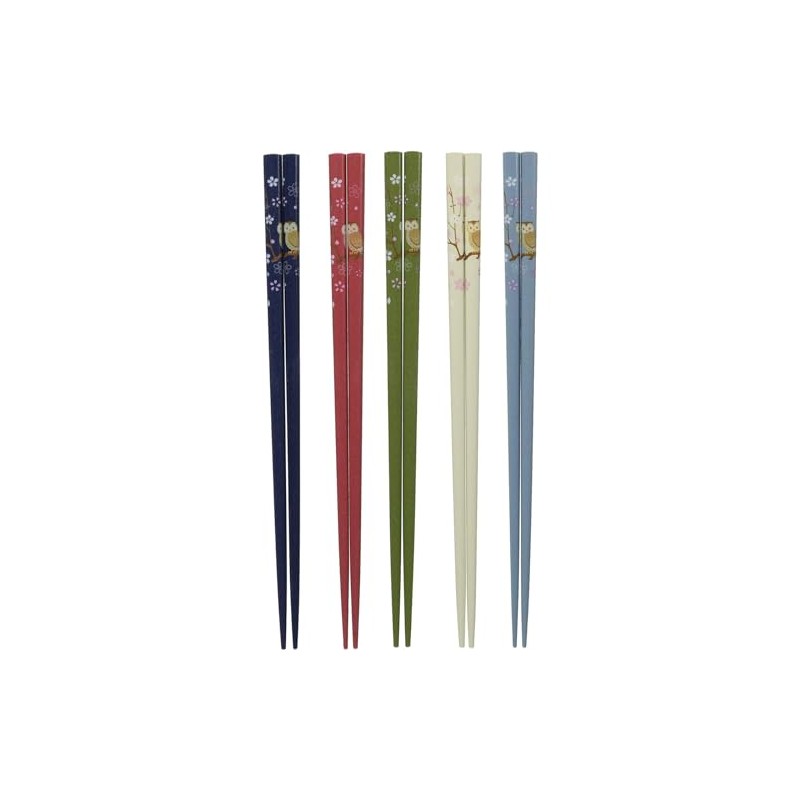 Sunlife 317556 Kujushi Spring Owl Chopsticks for Guests 8.9 inches