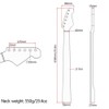 21 Frte Tiger Flame Maple Guitar Neck Replacement Parts for