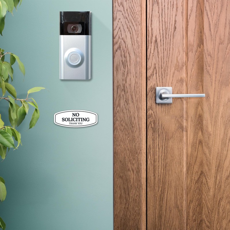 Sigo Signs No Soliciting Sign For House, Front Door Indoor/Outdoor,