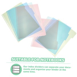TEHAUX 6sets Binder Dividers Tabs for Notebooks Organizing School Subjects Reports and Daily Use