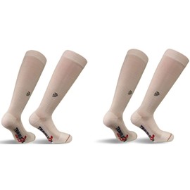 Travelsox Silver Drystat Graduated Compression Socks (2 Pack), White/White, X-Large
