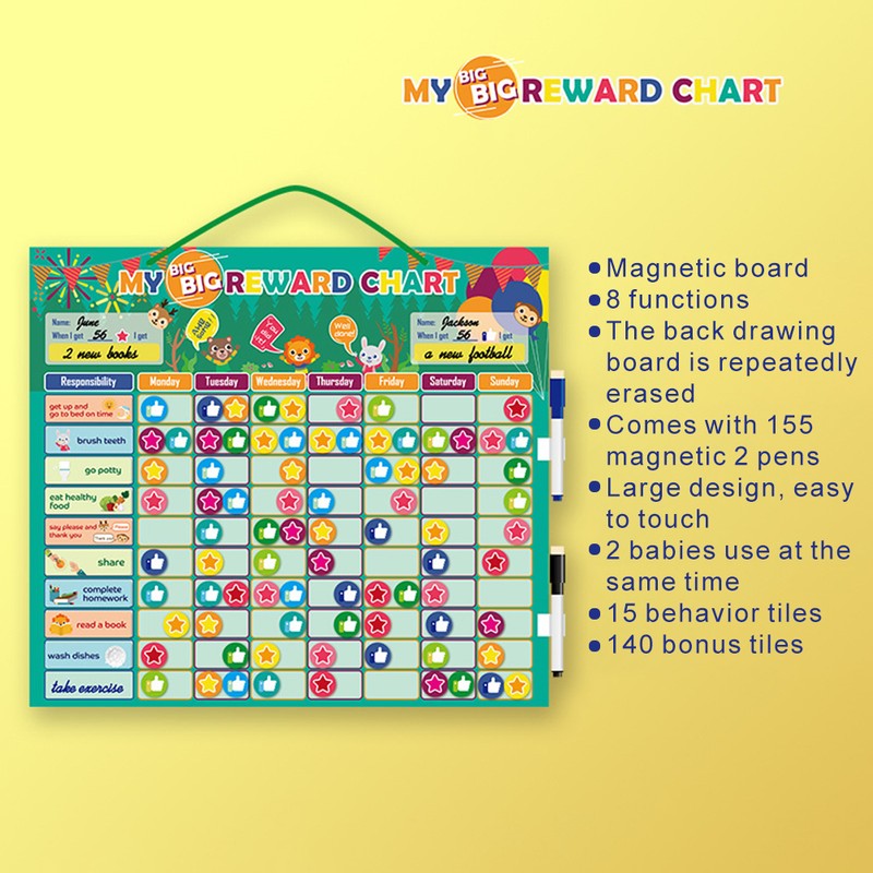 Magnetic Reward Behavior Chore Chart for Kids Magnetic Broad Calendar