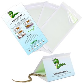 Qualirey 4 Pack Snake Glue Trap, 8 x 14 Upgraded High Contrast Green Glue Snake Sticky Boards for Inside Outside, Pre Scented Non Toxic Adhesive Traps with Enhanced Stickiness for Mouse Rat Lizard