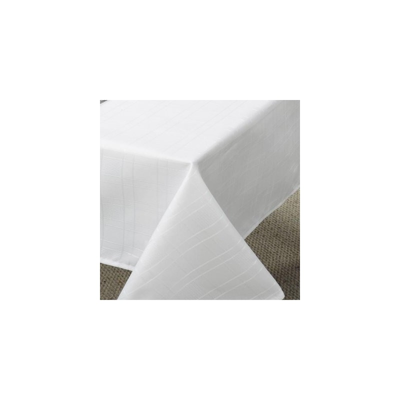 Emma Barclay Chequers - Jacquard Table Cloth in White -