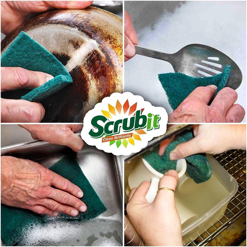Scouring Pads - Heavy Duty Household Cleaning Scrubber with Non-Scratch