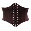 ELASTIC CINCHED WIDE CORSET BELT (Small (UK 8-14), Brown)
