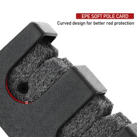 HUIKANGSHENG Fishing Rod Holder Wall Mount, 2-Pack Fishing Pole Storage Racks for Garage, Boat, Wall Holds 6 Rods, Durable Black