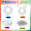 120PCS White Cotton Scrunchies Set for Tie Dye, Includes Scrunchies
