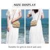 LUI SUI Women Straw Shoulder Purse Summer Beach Straw Crossbody