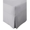 R&Z Extra Deep Egytian Cotton 200 Thread Count Easy Care Fitted Valance Sheet Pleated (Grey, King)