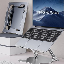 Modern Adjustable Laptop Stand - Color: Grey
