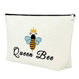Inspirational Gifts for Women Makeup Bag Bee Themed Gifts Inspirational Gift for Her Beekeeper Gifts Cosmetic Bag Honeybee Gifts Bee Lover Gifts Cosmetic Bag Pouch Gift Gardener Honeybee Makeup Bag
