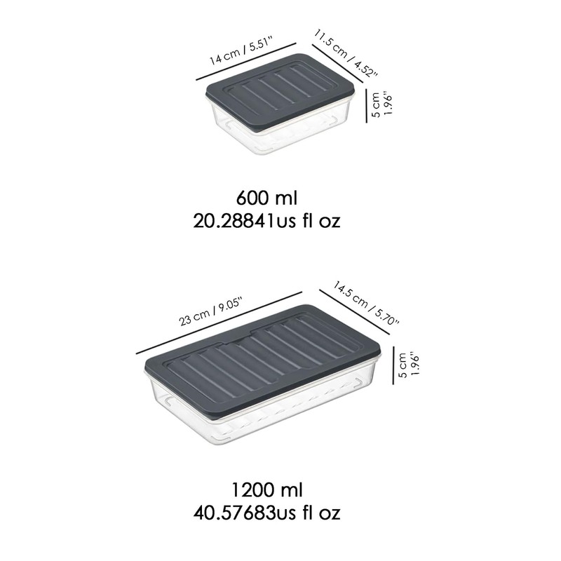 IDOBY Stackable Food Storage Containers, Storage Container Set, Freezer &