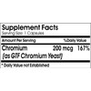GTF Chromium 200mcg // 200 Capsules // Pure // by